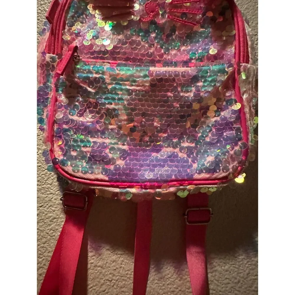 Cat Sparkled Mini Pink Backpack